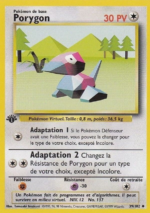 Carte Pokémon 39/102 Porygon Set de Base Edition 1