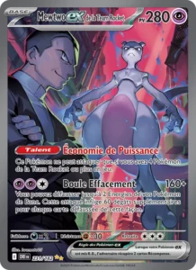 Carte Pokémon 231/182 Mewtwo-ex de la Team Rocket Rivalités Destinées Écarlate et Violet
