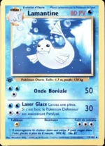 Carte Pokémon 25/102 Lamantine Set de Base Edition 1