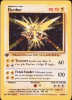 Carte Pokémon 16/102 Electhor Holo Set de Base Edition 1
