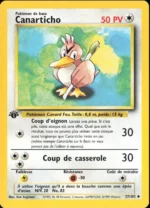 Carte Pokémon 27/102 Canarticho Set de Base Edition 1