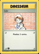 Carte Pokémon 91/102 Dresseur Léo Set de Base Edition 1