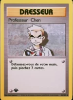 Carte Pokémon 88/102 Dresseur Professeur Chen Set de Base Edition 1