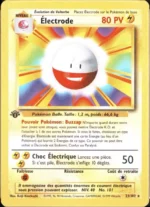 Carte Pokémon 21/102 Électrode Set de Base Edition 1
