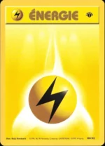 Carte Pokémon 100/102 Énergie Électrique Set de Base Edition 1