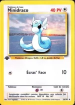 Carte Pokémon 26/102 Minidraco Set de Base Edition 1