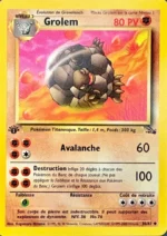 Carte Pokémon Grolem 36/62 - Edition 1 Fossile Wizards