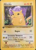 Carte Pokémon 58/102 Pikachu Set de base edition 1 fr