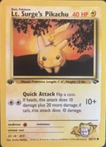 Carte Pokémon 84/132 Lieutenant Surge's Pikachu - Gym Challenge
