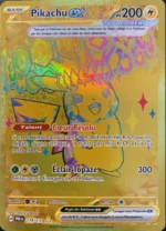 Carte Pokémon 179/131 Pikachu ex Gold Évolutions Prismatiques EV08.5